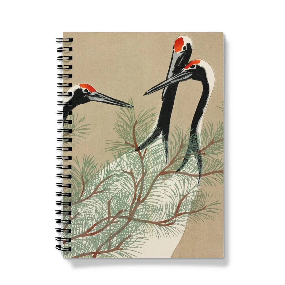 Cranes from Momoyogusa - Kamisaka Sekka Notebook A5 / Graph Notebooks & Notepads