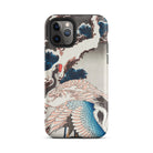 Cranes on a Snowy Tree Hokusai Iphone Case, 11 Pro / Matte, White Smartphone Case Colorful Crane Illustration