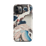 Cranes on a Snowy Tree - Hokusai Iphone Case, 11 Pro / Matte, White Smartphone Case Colorful Crane Illustration