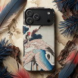 Cranes on a Snowy Tree - Hokusai Iphone Case, Mobile Phone Cases, Toby Leon