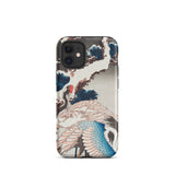 Cranes on a Snowy Tree - Hokusai Phone Case Iphone 12 Mini / Matte Iphone Pro Case Japanese Crane Pine Tree Hokusai Case, Feathers Ripple,
