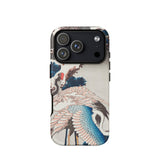 Cranes on a Snowy Tree - Hokusai Phone Case Iphone 17 Pro / Matte Iphone 12 Pro Max Case Japanese Crane Design Hokusai Case, Feathers