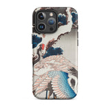 Cranes on a Snowy Tree - Hokusai Phone Case Iphone 16 Pro Max / Matte Smartphone Case Japanese-style Painting Two Cranes Hokusai Iphone