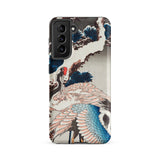 Cranes on a Snowy Tree - Hokusai Samsung Case, Galaxy S21 Fe / Matte, Phone Case Traditional Japanese Art Print Two Cranes