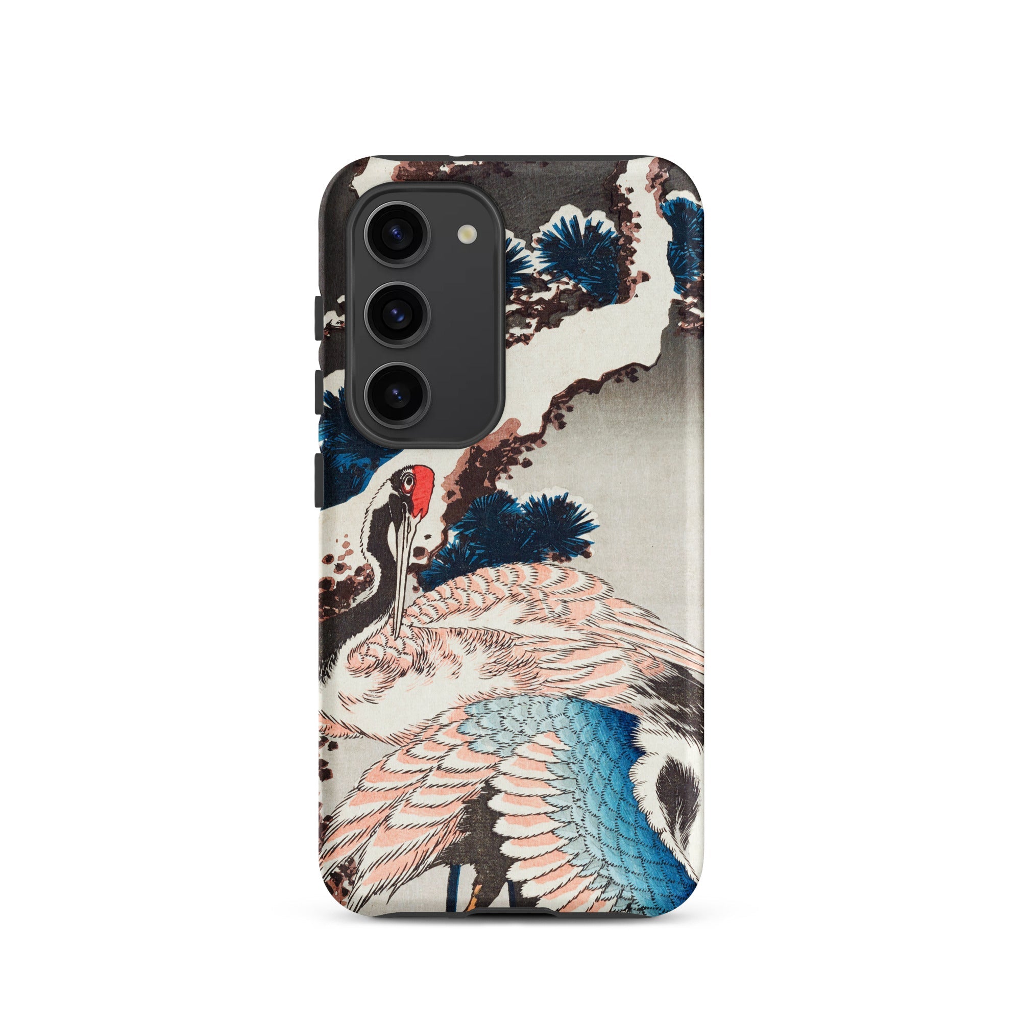 Cranes on a Snowy Tree Hokusai Samsung Case, Galaxy S23 / Matte, Phone Case Two Cranes Snowy Landscape