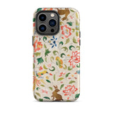 Crittersweet Symphony - Asian Fabric Art Phone Case Iphone 14 Pro Max / Matte Floral Patterned Phone Case Crittersweet Symphony Case,