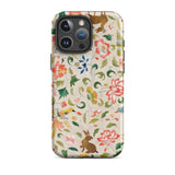 Crittersweet Symphony - Asian Fabric Art Phone Case Iphone 16 Pro Max / Matte Floral Fauna Patterned Phone Case Crittersweet Symphony Case,
