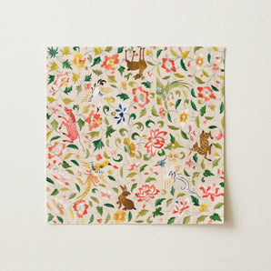 Crittersweet Symphony - Asian Fabric Art Print / Canvas, 12x12’’ / 31x31cm / Unframed / no Border, Posters Prints & Visual Artwork, Toby