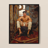 Cruising - Gay Navy Sea Queen Art Print / Lienzo, 18x24’’ / 46x61cm / Marco negro, Pósters, impresiones y obra visual, Toby Leon