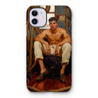 Cruising - Gay Navy Sea Queen Iphone Case, 11 / Matte, Phone Case Painted Portrait Shirtless Man Wooden Surface