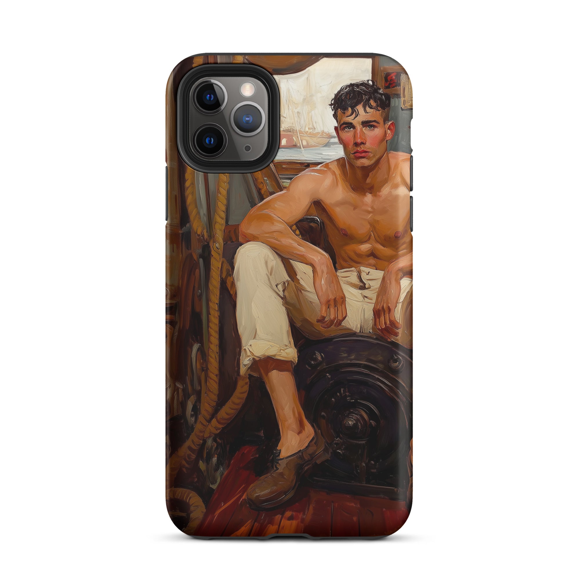 Cruising Gay Navy Sea Queen Iphone Case, 11 Pro Max / Matte, Phone Case Shirtless Sailor Painting