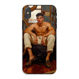 Cruising - Gay Navy Sea Queen Iphone Case, Xs / Matte, Phone Case Painted Portrait Shirtless Man Dark Object