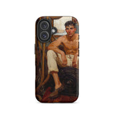 Cruising - Gay Navy Sea Queen Phone Case Iphone 16 / Matte Phone Case Painting Shirtless Man Gay Navy Sea, Queer Maritime History,