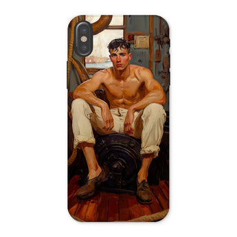 Cruising - Gay Navy Sea Queen Phone Case Iphone x / Matte Phone Case Painted Portrait Shirtless Man Tire Gay Navy Sea, Queer Maritime