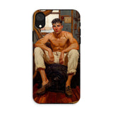 Cruising - Gay Navy Sea Queen Phone Case Iphone Xr / Matte Phone Case Painted Portrait Shirtless Muscular Man Dark Gay Navy Sea, Queer