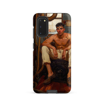 Cruising - Gay Navy Sea Queen Samsung Case, Galaxy S20 / Matte, Smartphone Case Classical Painting Shirtless Man