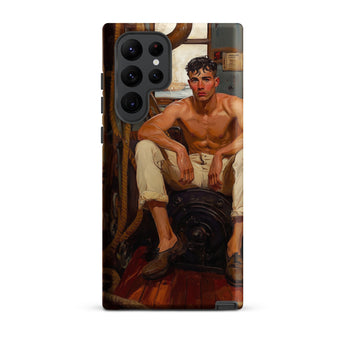 Cruising - Gay Navy Sea Queen Samsung Case, Galaxy S22 Ultra / Matte, Smartphone Case Painting Shirtless Man