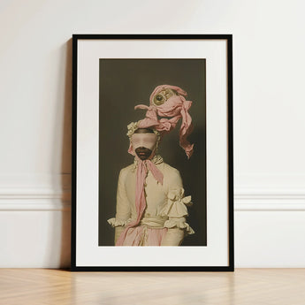 Crystal Clear - Modern Rococo Era Fashion Art Print / Canvas, 12x18’’ / 31x46cm / Black Frame / Matboard, Posters Prints & Visual Artwork,