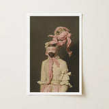 Crystal Clear - Modern Rococo Era Fashion Art Print / Canvas Framed Figure Ornate Vintage-style Outfit Pink, Dream Distorted, this Prints