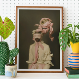 Crystal Clear - Modern Rococo Era Fashion Art Print / Canvas Framed Portrait Person Pink Garb Rococo Era Fashion, Modern Rococo, Dream