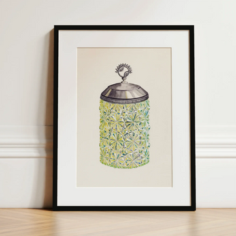 Cut Glass Jelly Jar - Dorothy Posten Decorative Art Print / Canvas, 12x16’’ / 31x41cm / Black Frame / Matboard, Posters Prints & Visual