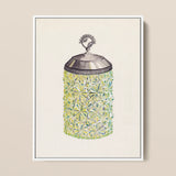 Cut Glass Jelly Jar - Dorothy Posten Decorative Art Print / Canvas, 12x16’’ / 31x41cm / White Frame, Posters Prints & Visual Artwork, Toby