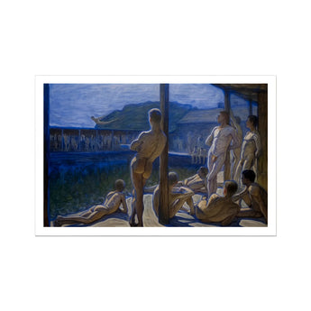 Naval Bath House - Eugene Jansson Fine Art Print, Nude Bathers Lake