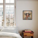 Dai Lu - Chinese Lesbian Cowgirl Framed Canvas, Framed Portrait Person Wide-brimmed Hat