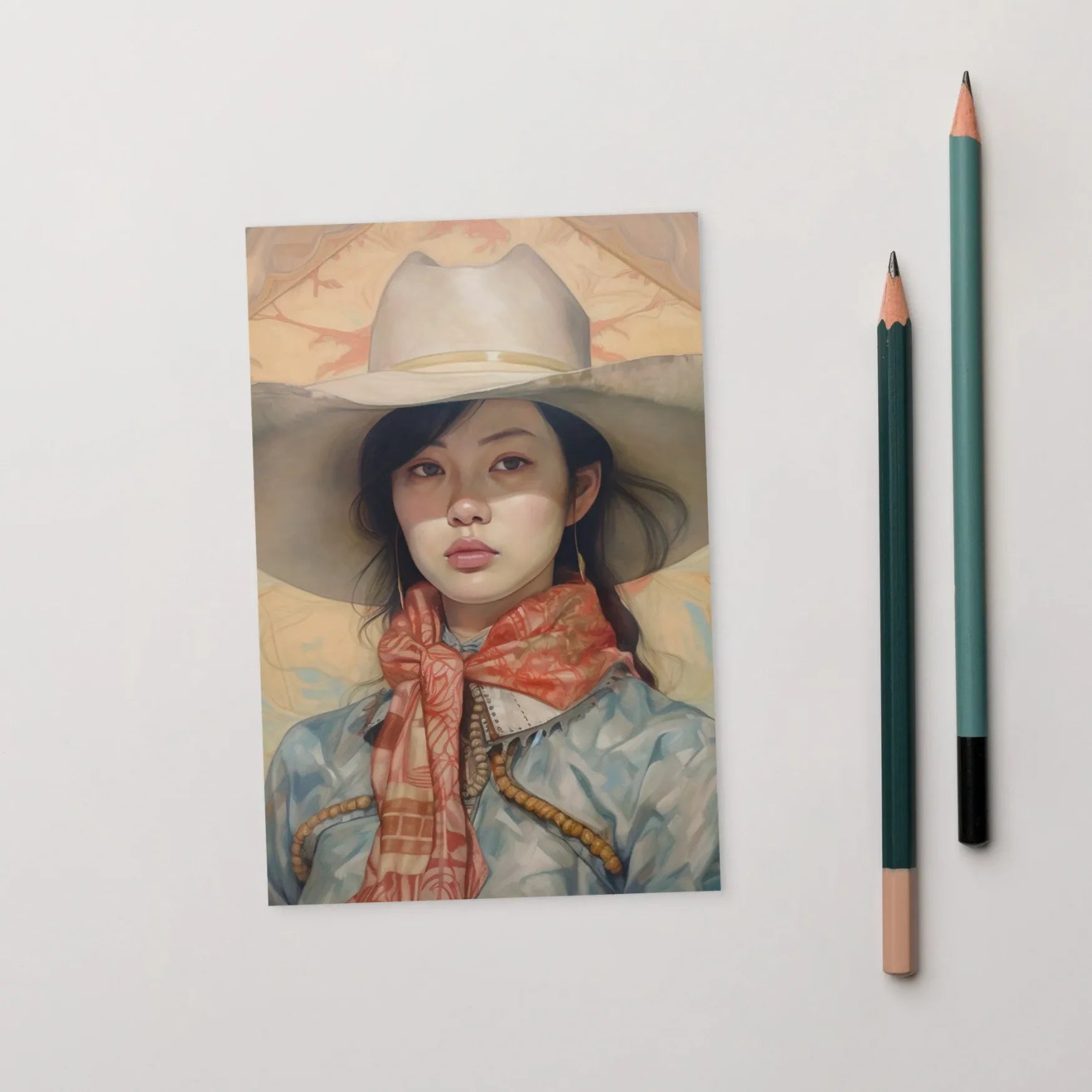 Dai Lu - Lesbian Cowgirl Art Print - Gaysian Sapphic Queerart - 4’x6’ - Posters Prints & Visual Artwork - Aesthetic Art