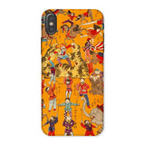 Daikyokubam - Japanese Circus Art Iphone Case, x / Matte, Phone Case Colorful Circus-themed Pattern Acrobats Animals Performers