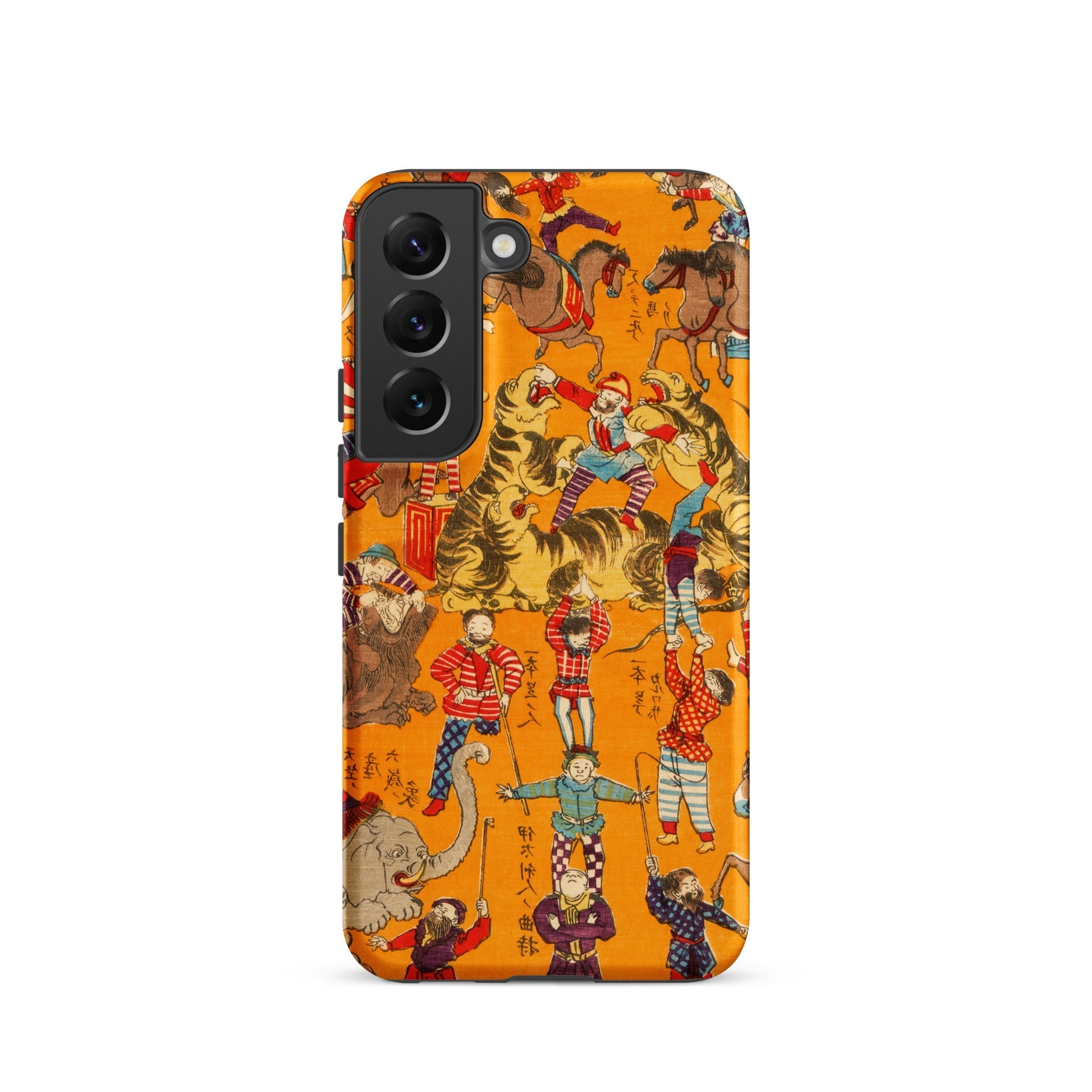 Daikyokubam Japanese Circus Art Samsung Case, Galaxy S22 / Matte, Smartphone Case Vibrant Intricate Japanese Ukiyo e Style Illustration