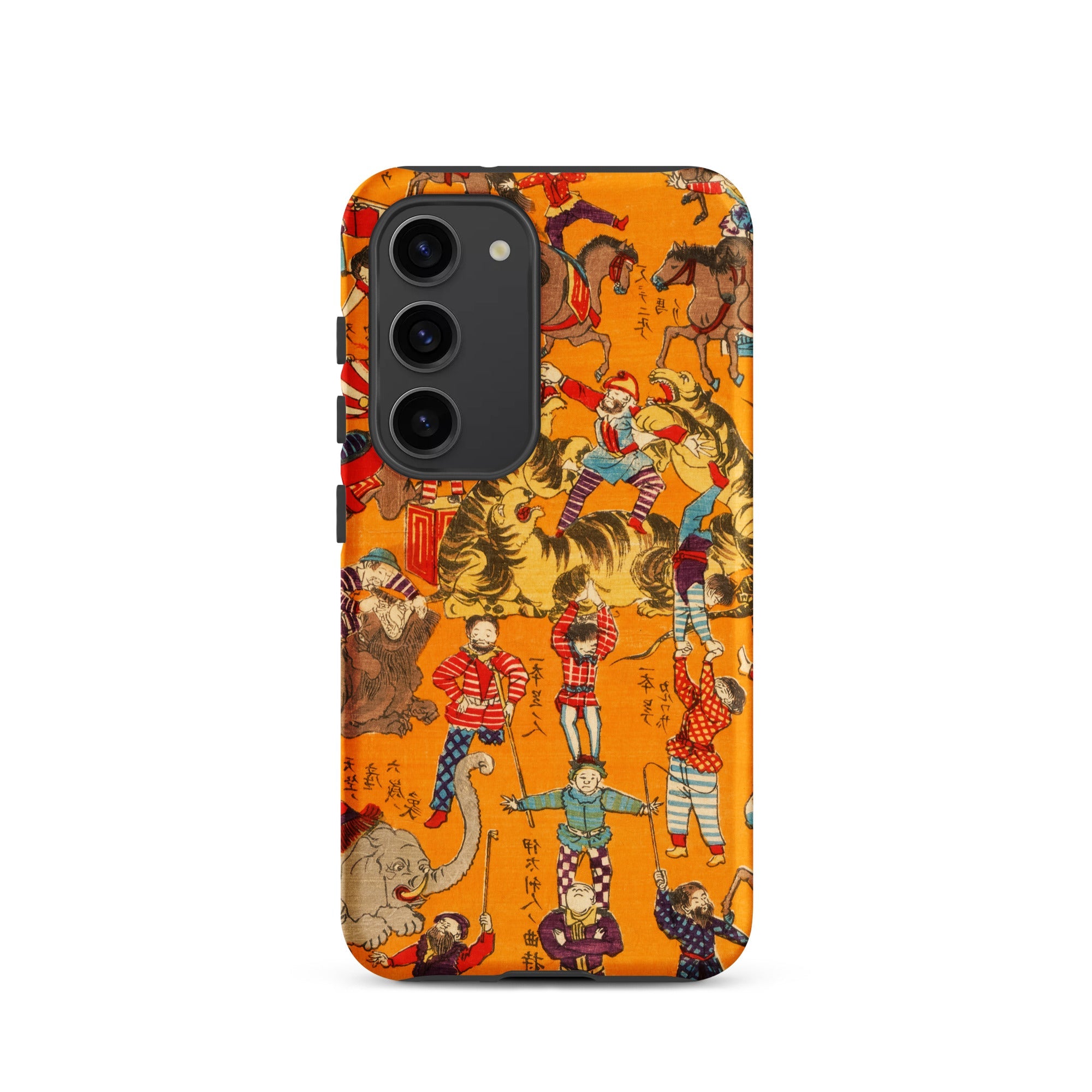 Daikyokubam Japanese Circus Art Samsung Case, Galaxy S23 / Matte, Smartphone Case Vibrant Intricate Illustration Circus Scene