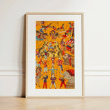 Daikyokubam Japanese Circus - Meiji Era Art Print / Canvas, 12x18’’ / 31x46cm / Natural Frame / Matboard, Posters Prints & Visual Artwork,
