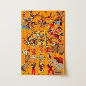 Daikyokubam Japanese Circus - Meiji Era Art Print / Canvas, 12x18’’ / 31x46cm / Unframed / no Border, Posters Prints & Visual Artwork, Toby