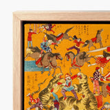 Daikyokubam Japanese Circus - Meiji Era Art Print / Canvas Wood-framed Artwork Vibrant Traditional Japanese-style Illustration Performers