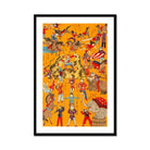 Daikyokubam Japanese Circus Meiji Era Art Print, Vintage Circus Poster Acrobats Animals Performers Colorful Costumes