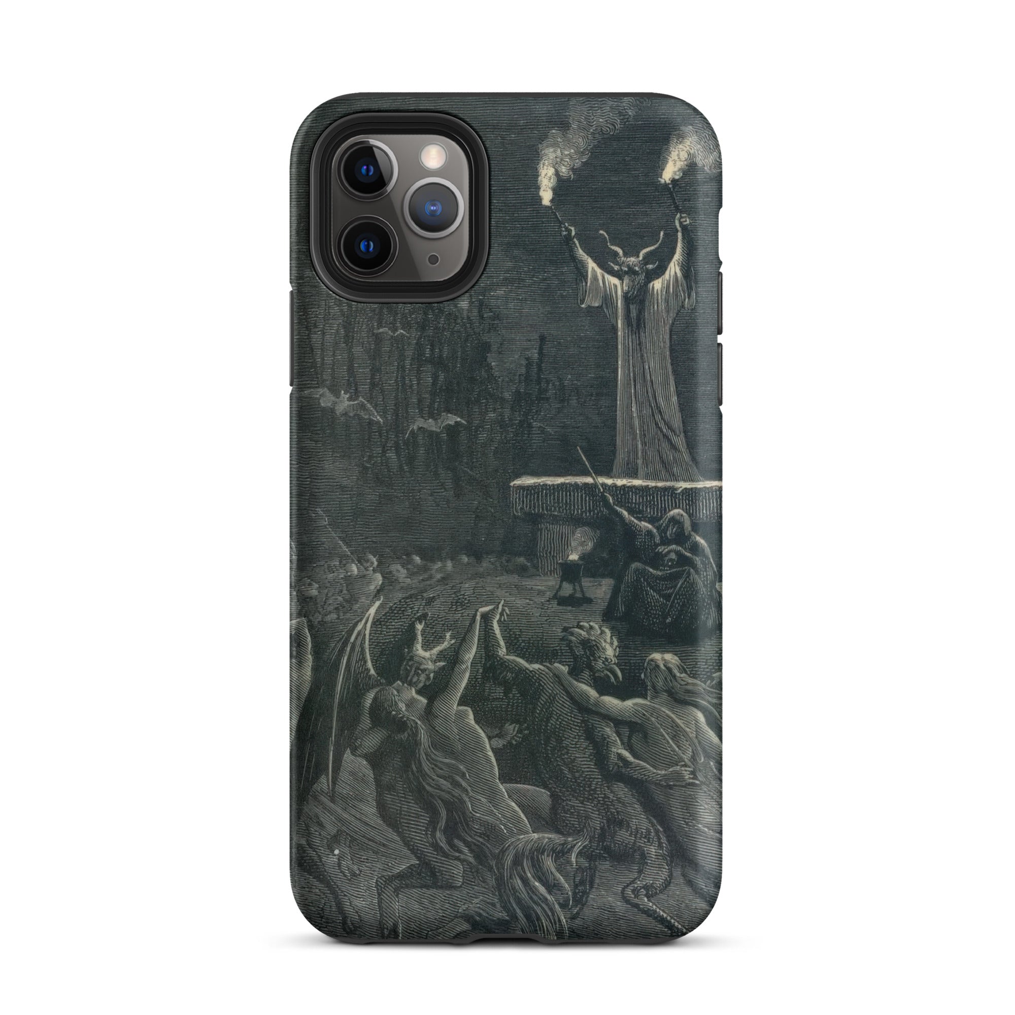 Dance of the Sabbath Emile Bayard Iphone Case, 11 Pro Max / Matte, Black Iphone Case Detailed Dark Fantasy Illustration