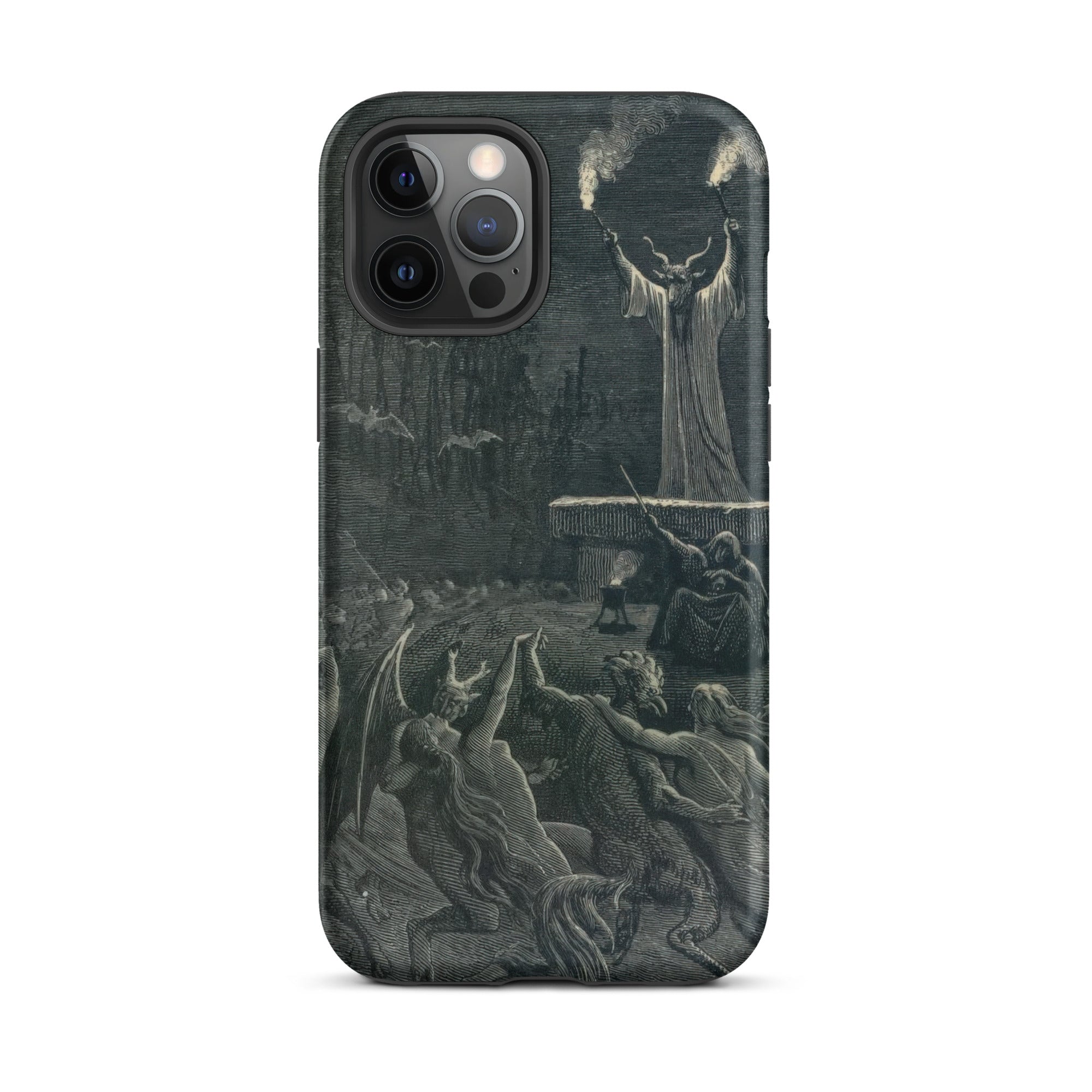 Dance of the Sabbath Emile Bayard Iphone Case, 12 Pro Max / Matte, Iphone Case Dark Intricate Wizard Demonic Figures