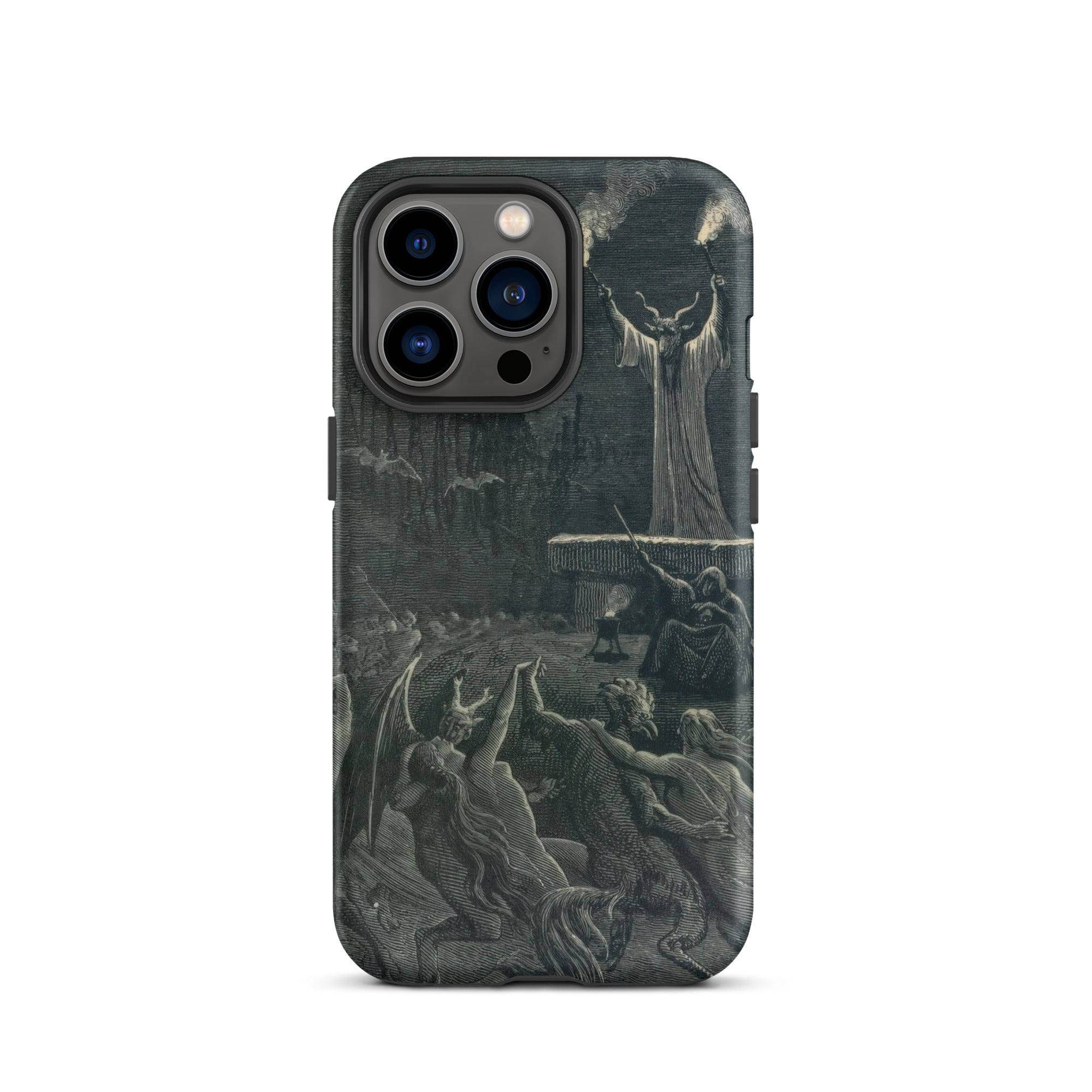 Dance of the Sabbath Emile Bayard Iphone Case, 13 Pro / Matte, Black Smartphone Case Engraved Printed Depiction Dark Classical