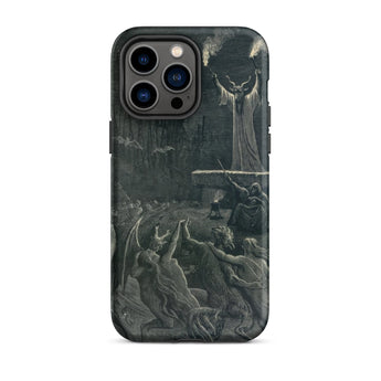 Dance of the Sabbath - Emile Bayard Iphone Case, 14 Pro Max / Matte, Black Phone Case Detailed Dark Fantasy Illustration