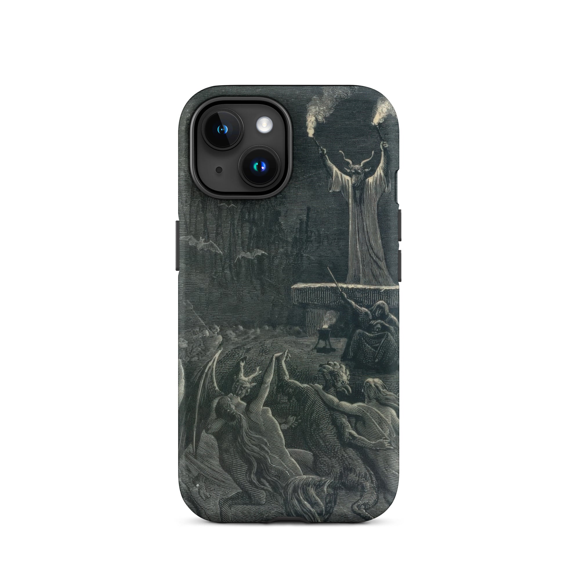 Dance of the Sabbath Emile Bayard Iphone Case, 15 / Matte, Black Smartphone Case Engraved Dark Fantasy Scene