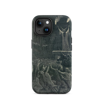 Dance of the Sabbath - Emile Bayard Iphone Case, 15 / Matte, Black Smartphone Case Engraved Dark Fantasy Scene