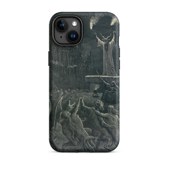 Dance of the Sabbath - Emile Bayard Iphone Case, 15 Plus / Matte, Iphone Case Dark Detailed Illustration Demonic Scene