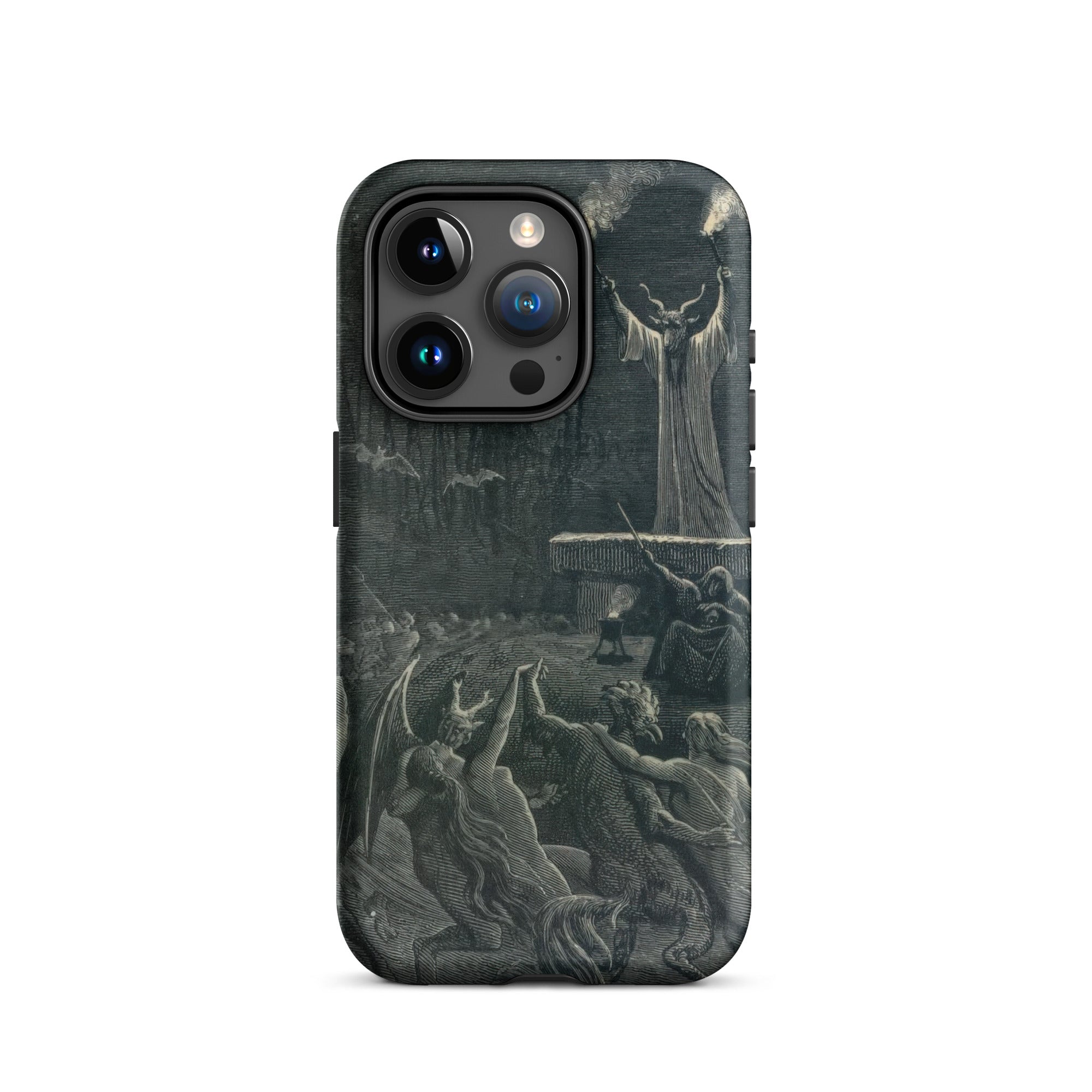 Dance of the Sabbath Emile Bayard Iphone Case, 15 Pro / Matte, Black Iphone Dark Intricate Gothic Style Art Print Case
