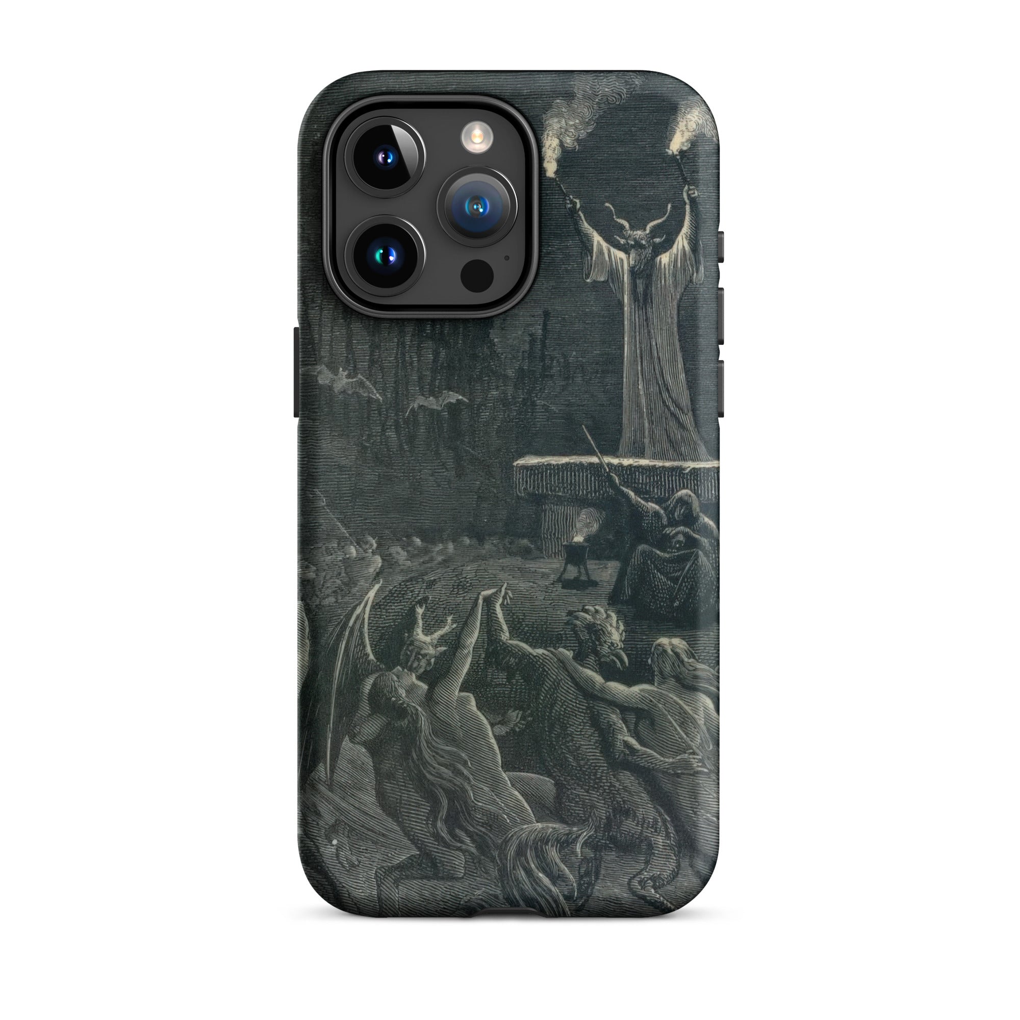Dance of the Sabbath Emile Bayard Iphone Case, 15 Pro Max / Matte, Iphone Case Dark Intricate Illustration Demonic Ritual