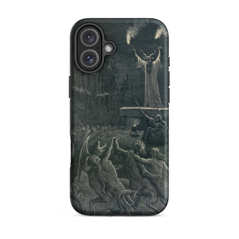 Dance of the Sabbath - Emile Bayard Iphone Case, 16 Plus / Matte, Smartphone Case Dark Intricate Illustration Demonic Ritual