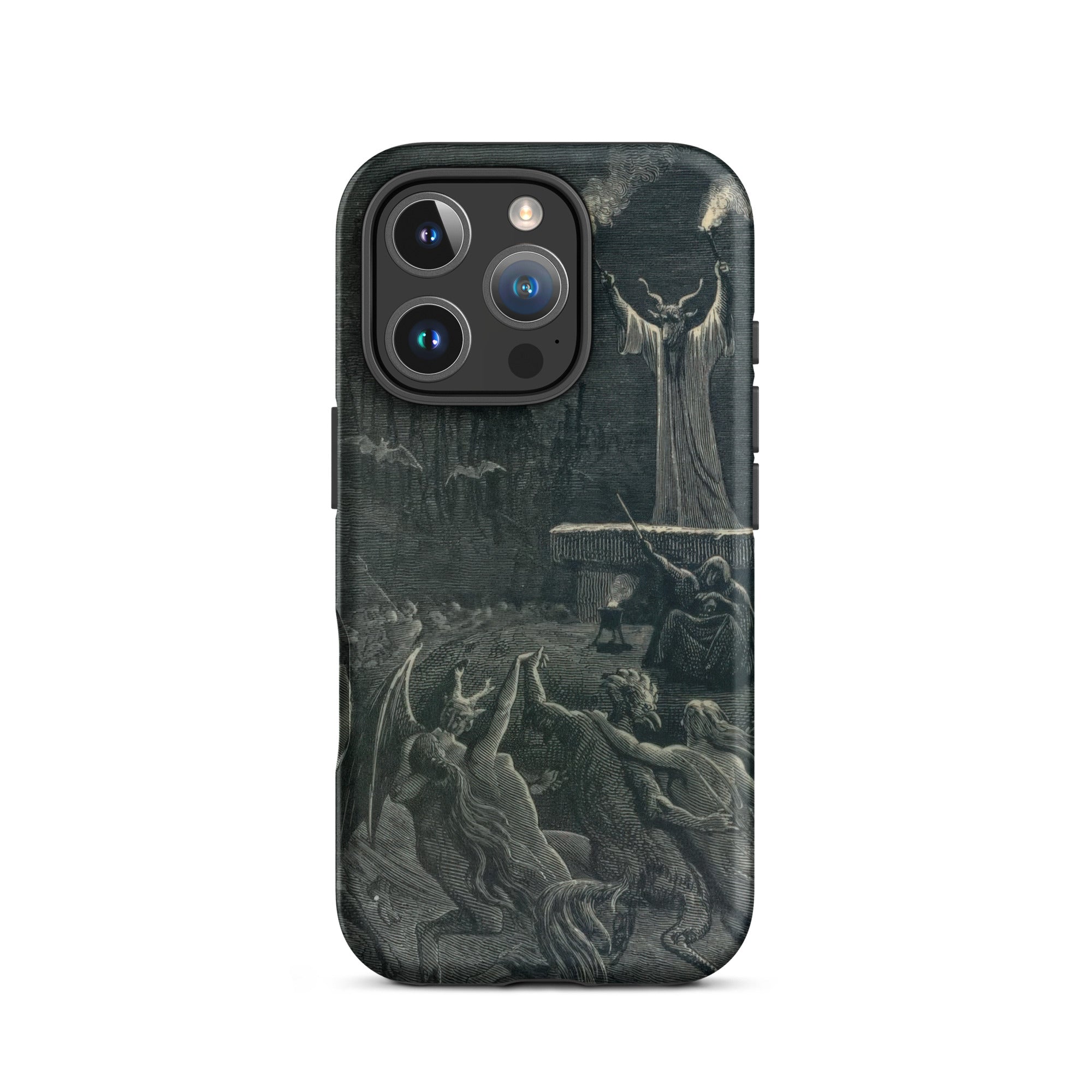 Dance of the Sabbath Emile Bayard Iphone Case, 16 Pro / Matte, Black Smartphone Case Dark Detailed Illustration Dramatic Scene