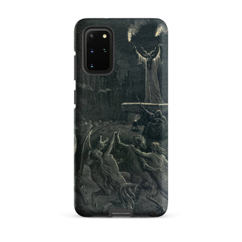Dance of the Sabbath - Emile Bayard Samsung Case, Galaxy S20 Plus / Matte, Black Phone Case Dark Detailed Illustration Sorcerer Demons