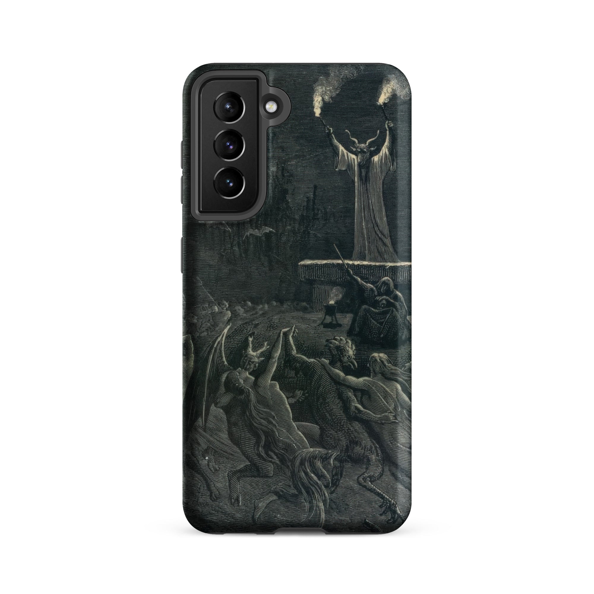 Dance of the Sabbath Emile Bayard Samsung Case, Galaxy S21 Fe / Matte, Smartphone Case Dark Gothic Art Print Demonic Ritual