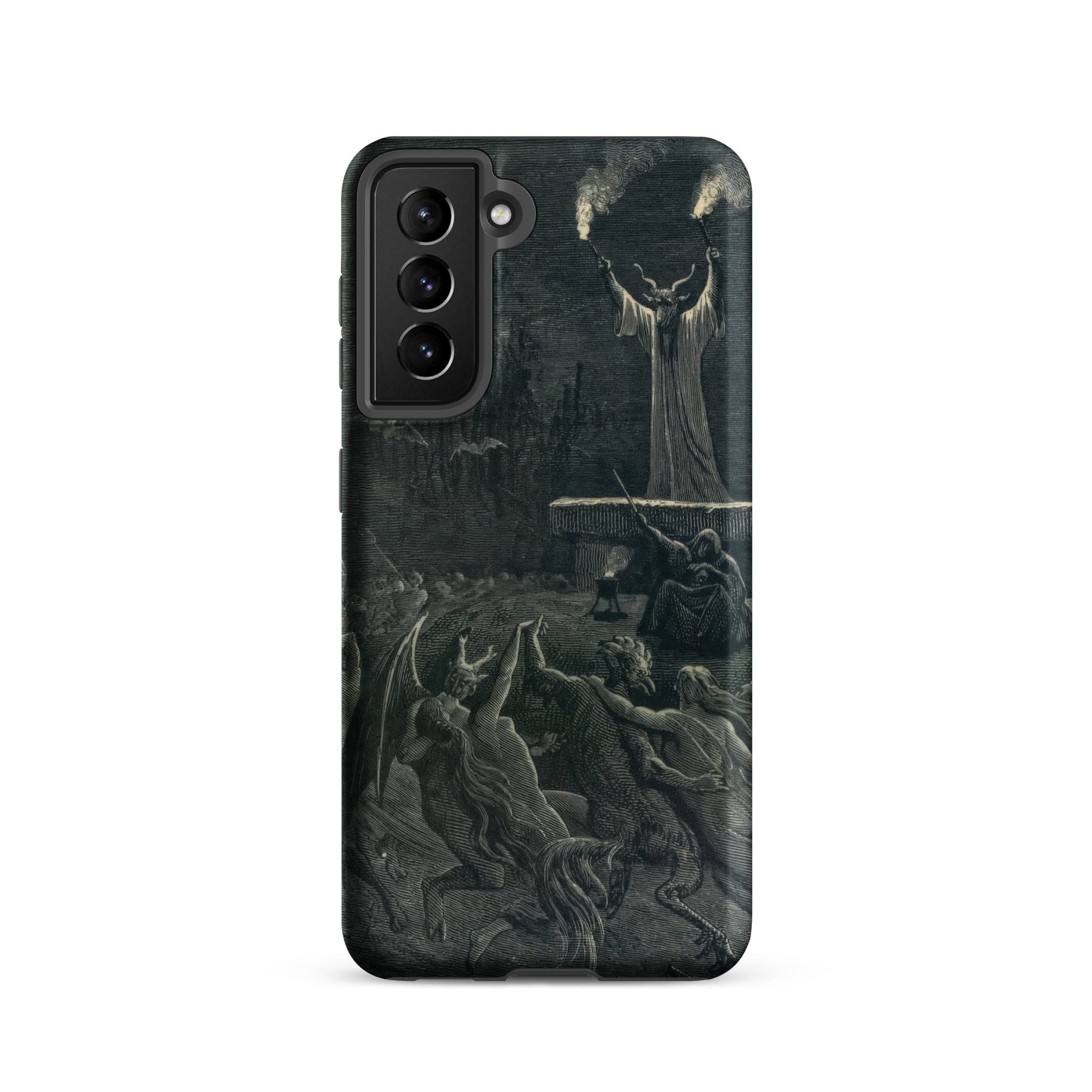 Dance of the Sabbath Emile Bayard Samsung Case, Galaxy S21 / Matte, Dark Toned Phone Case Detailed Fantastical Illustration